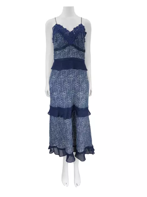 Vestido Iorane Texturizado Azul