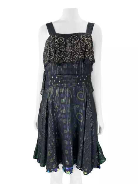 Vestido Isabela Capeto Seda Estampado