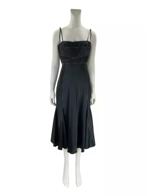 Vestido Just Cavalli Acetinado Preto