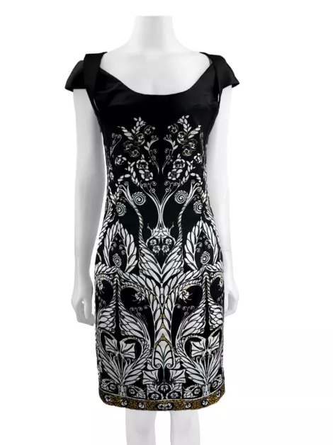 Vestido Just Cavalli Cetim Estampado