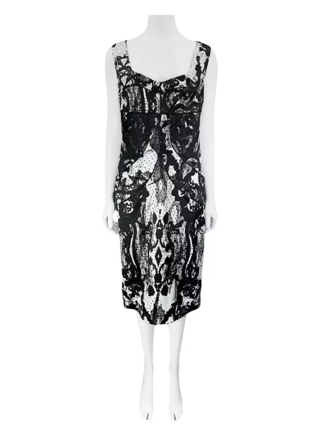 Vestido Just Cavalli Estampado P&B