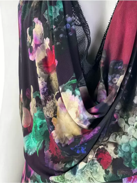 Vestido Just Cavalli Renda Estampado