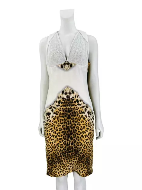 Vestido Just Cavalli Tecido Animal Print