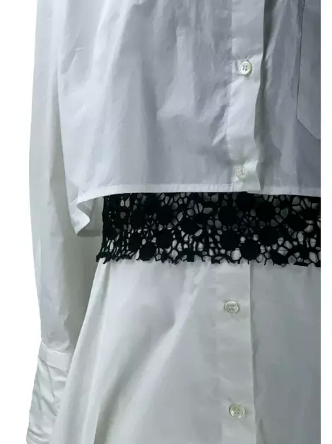 Vestido JW Anderson Chemise Bordado Branco