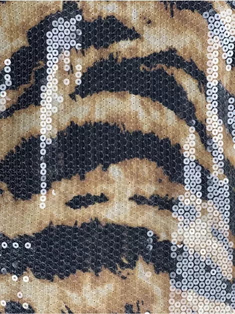 Vestido Karen Millen Paetês Estampado