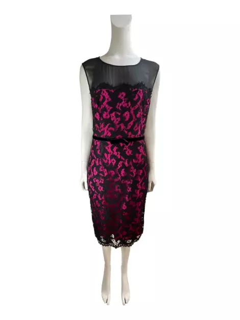 Vestido Karen Millen Renda Bicolor