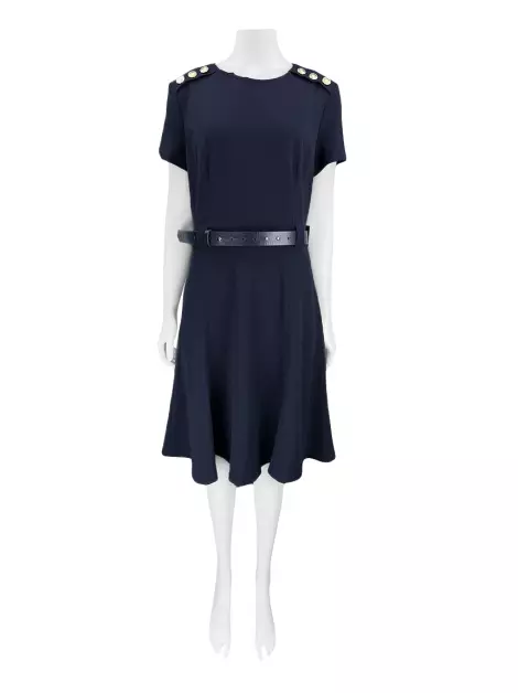 Vestido Karl Lagerfeld Midi Azul Marinho