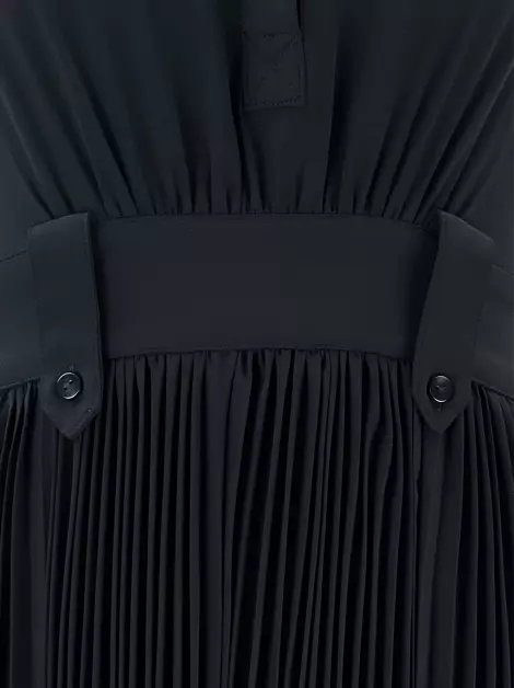 Vestido Karl Lagerfeld Plissado Preto