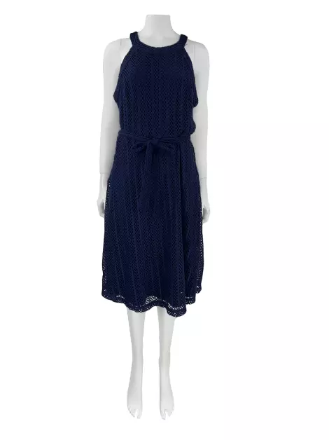 Vestido Karl Lagerfeld Rendado Azul