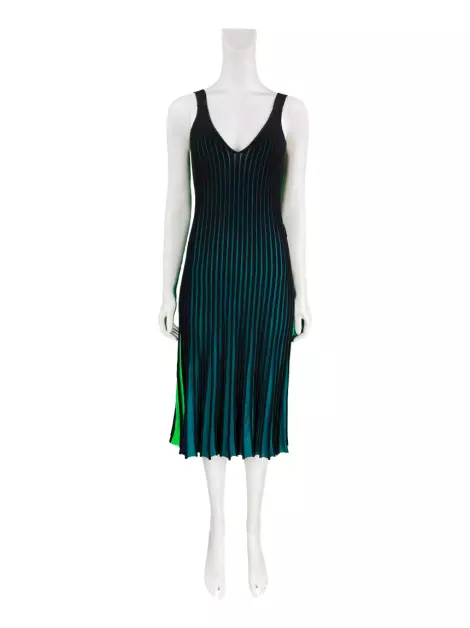 Vestido Kenzo Plissado Multicolor