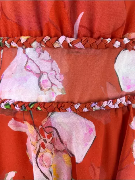 Vestido Kika Simonsen Floral Laranja
