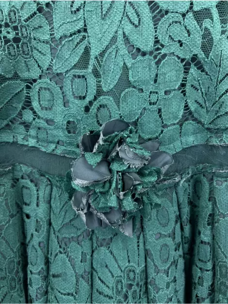 Vestido Lanvin Renda Verde