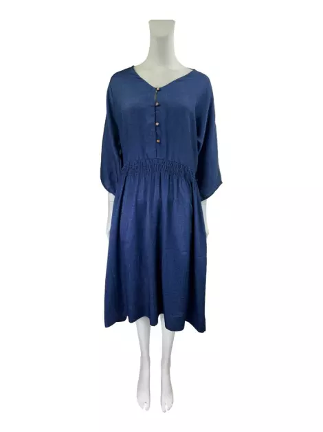 Vestido Lanvin Tecido Azul