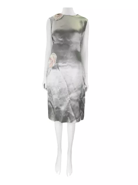 Vestido Lanvin Tecido Prateado