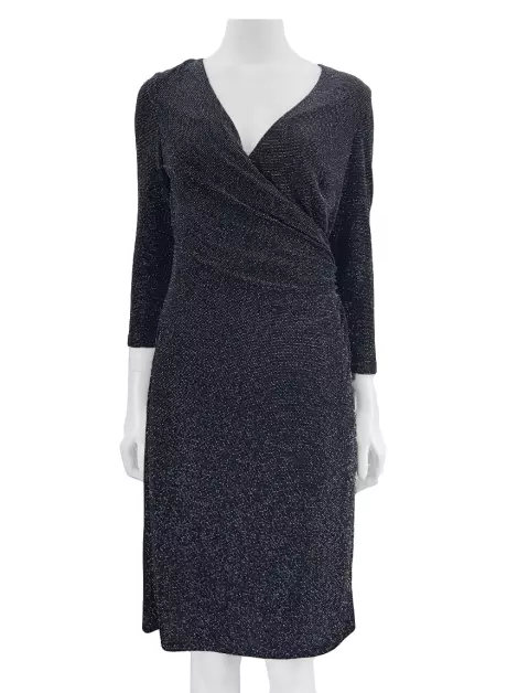 Vestido Lauren Ralph Lauren Drapeado Brilhante