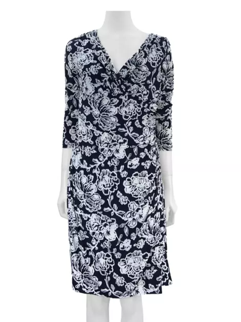 Vestido Lauren Ralph Lauren Drapeado Estampado