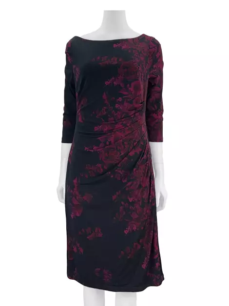 Vestido Lauren Ralph Lauren Drapeado Floral