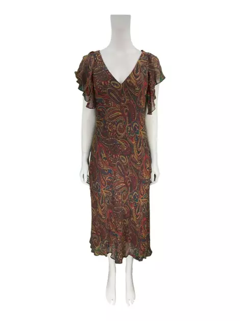 Vestido Lauren Ralph Lauren Seda Estampada