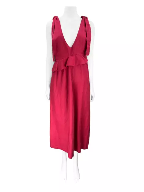 Vestido Le Soleil D'Été Linho Vermelho