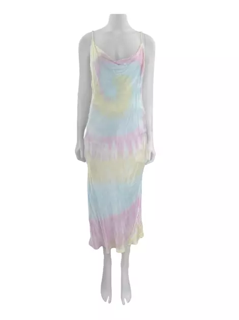 Vestido Lefah Tecido Tie Dye Colorido