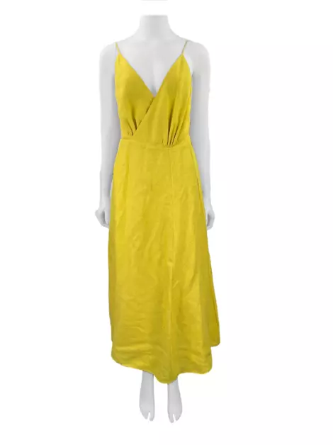 Vestido Lica Melzer Linho Amarelo