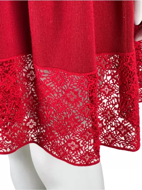 Vestido Louis Vuitton Tricot Vermelho
