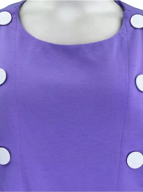 Vestido Love Moschino Tecido Roxo
