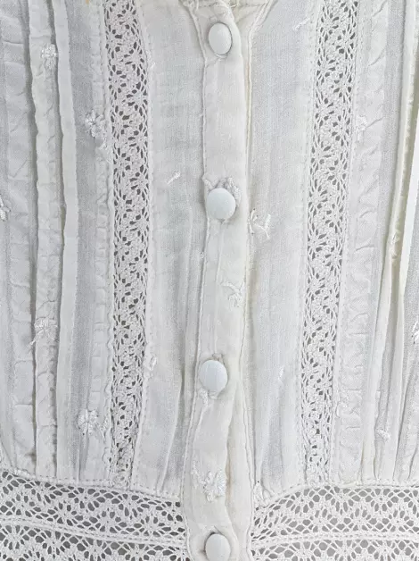 Vestido LoveShackFancy Tecido Off-White