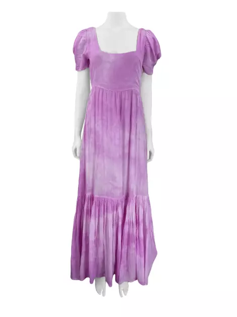 Vestido LoveShackFancy Tie Dye Rosa