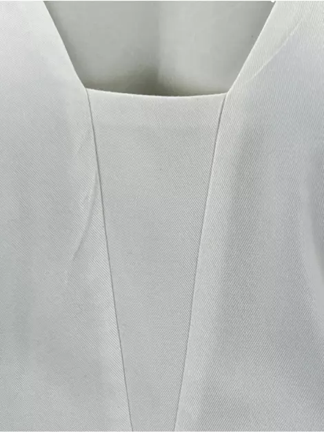 Vestido Lu Monteiro Babados Off-White