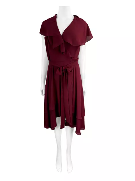 Vestido Lu Monteiro Cash Cover Vinho