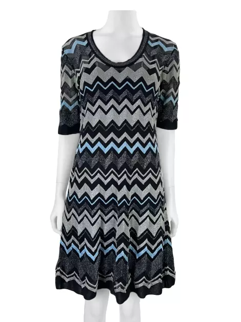 Vestido M Missoni Chevron Metalizado