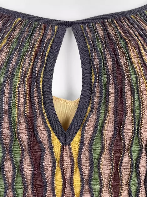 Vestido M Missoni Lã Estampado