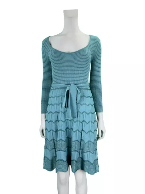 Vestido M Missoni Tricot Azul