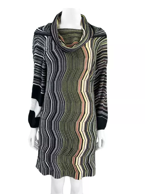 Vestido M Missoni Tricot Bicolor