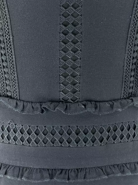 Vestido Maje Babado Preto