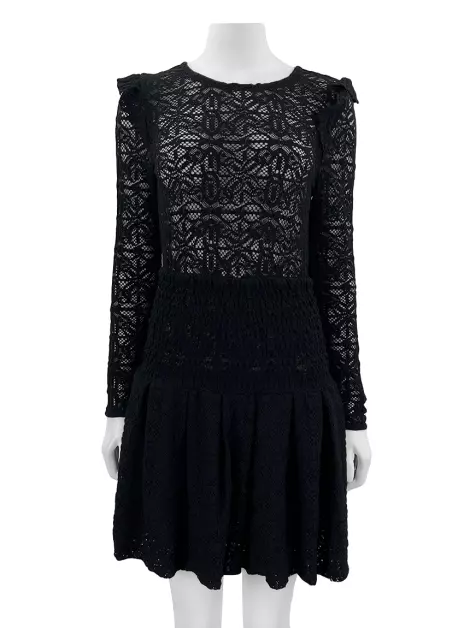 Vestido Maje Rylie Renda Preto