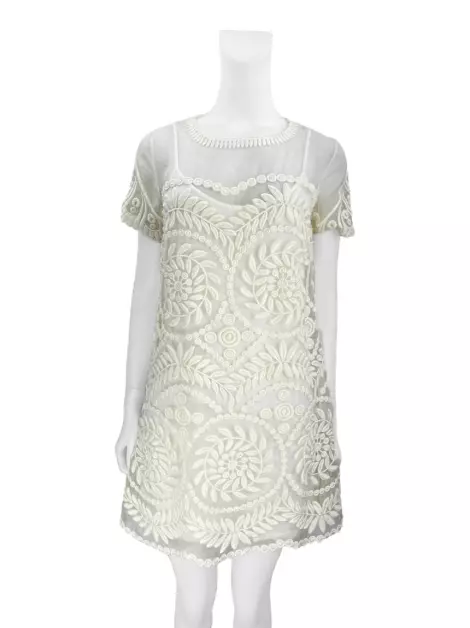 Vestido Maje Seda Off White