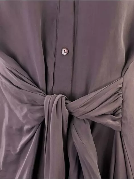 Vestido Mara Mac Seda Marrom