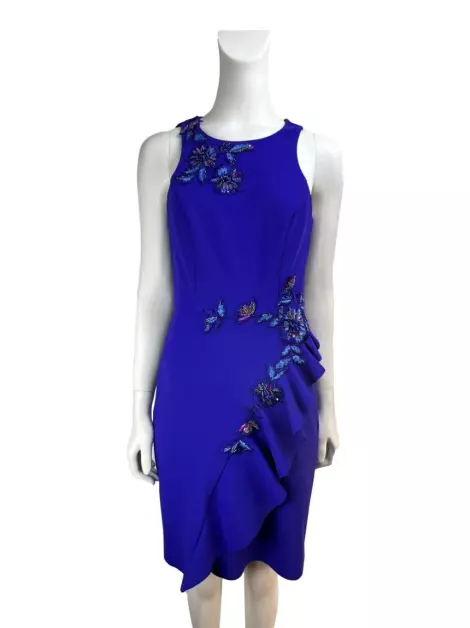 Vestido Marchesa Notte Bordado Roxo