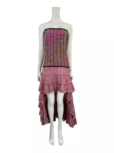 Vestido Mariana Penteado Tecido Estampado