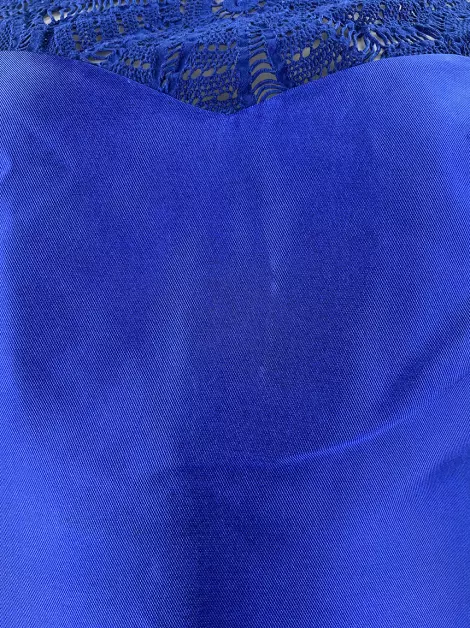 Vestido Martha Medeiros Tecido Azul