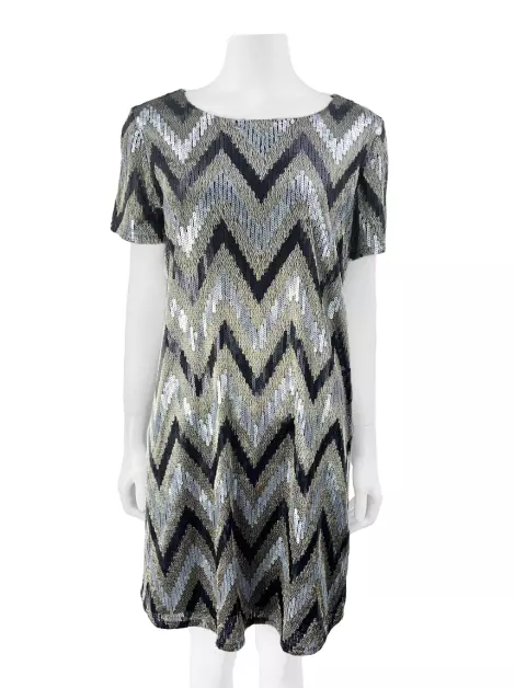 Vestido Michael Michael Kors Paetês Metálico