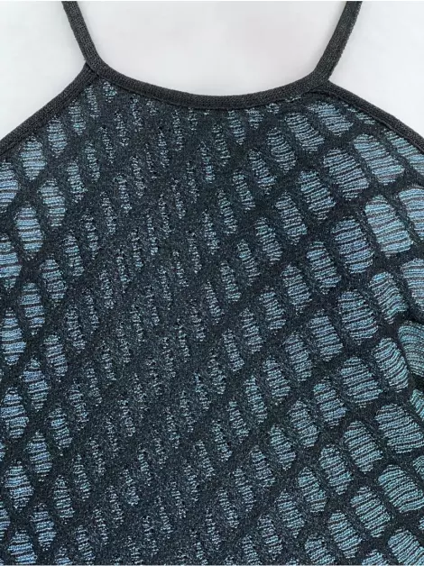 Vestido Missoni Tricot Azul
