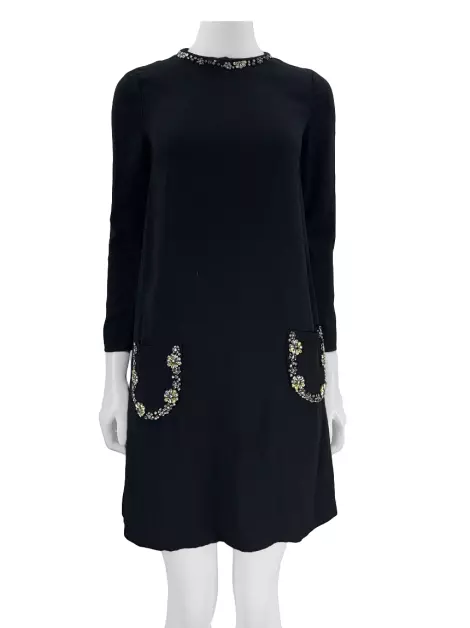 Vestido Miu Miu Curto Bordado