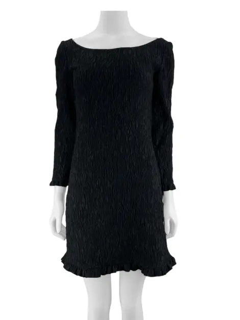 Vestido Miu Miu Texturizado Preto