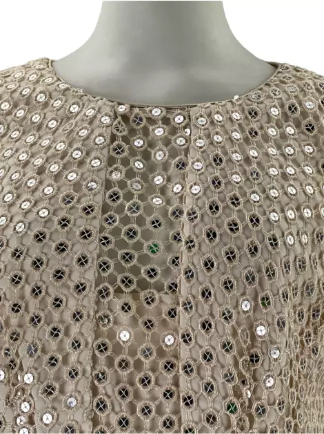 Vestido Nanette Lepore Guipire Bege