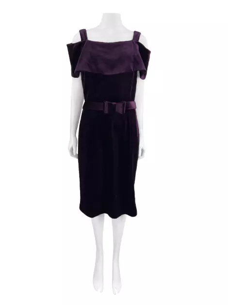 Vestido Nanette Lepore Veludo Roxo