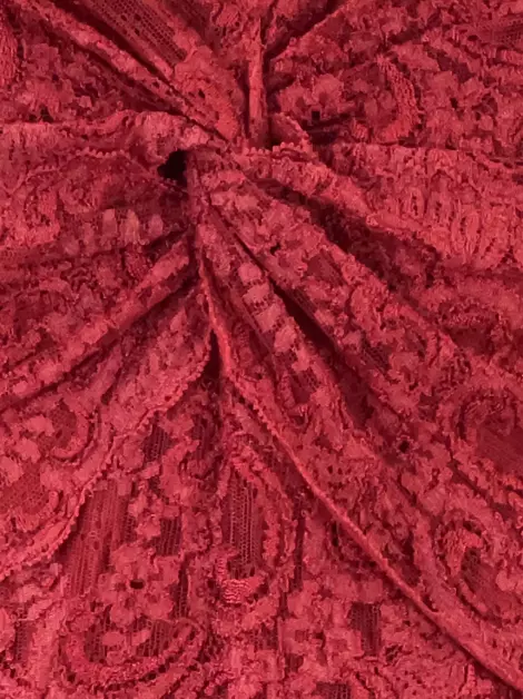 Vestido Nicole Miller Renda Vermelha