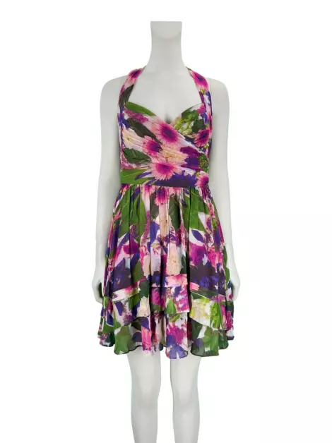 Vestido Nicole Miller Tecido Floral
